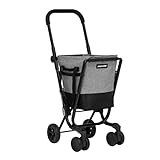 Playmarket Easy Go Einkaufstrolley, faltbar, mit Abnehmbarer Tasche (Textured) ,40 L